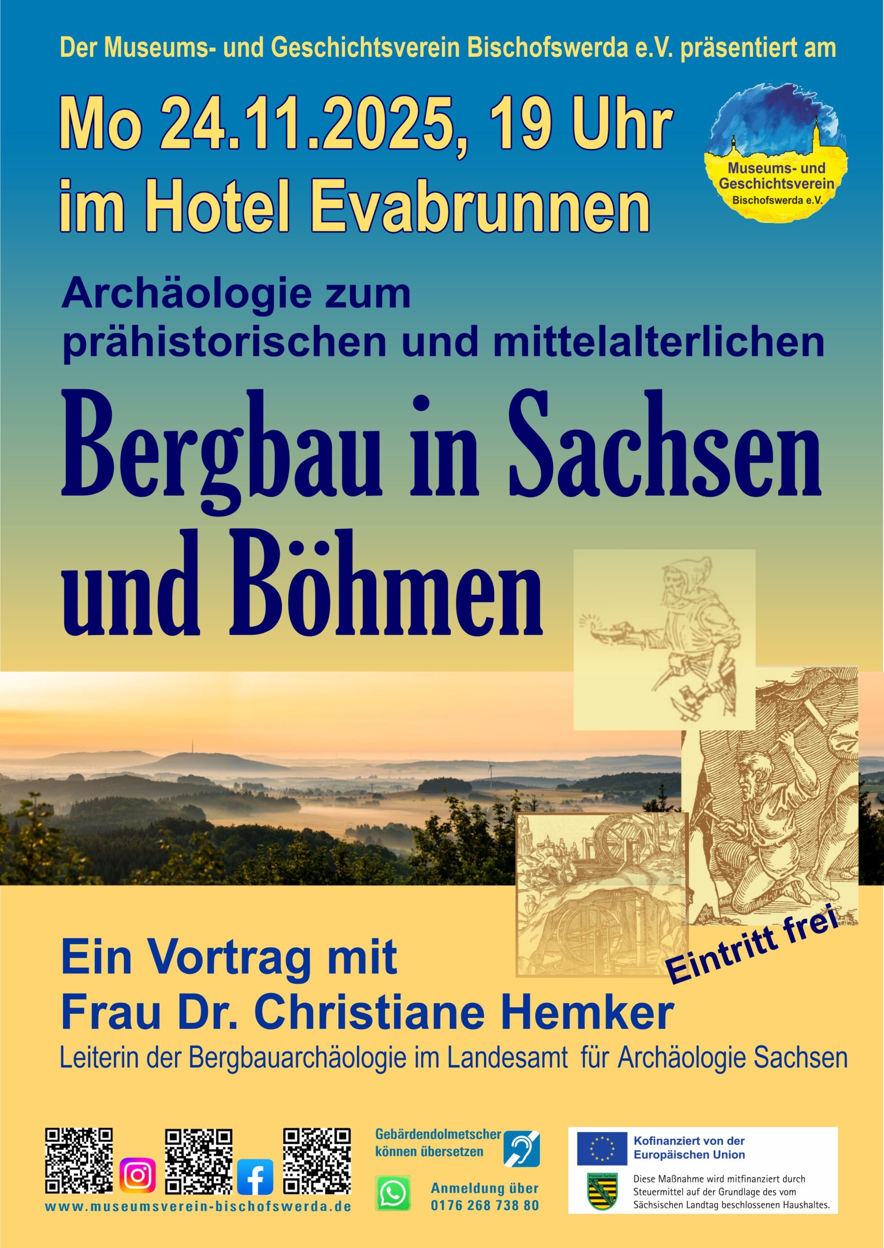 MGV präsentiert "Archäologie zum prähistorischen und mittelalterlichen Bergbau in Sachsen und Böhmen" mit Frau Dr. Christiane Hemker