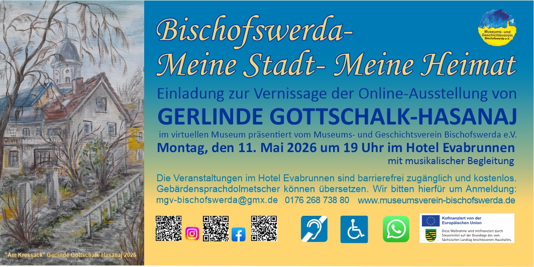 MGV präsentiert VERNISSAGE im VIRTUELLEN MUSEUM - neue Wechselausstellung in der zeitgenössischen Galerie: Malerei & Graphik von GERLINDE GOTTSCHALK-HASANAJ