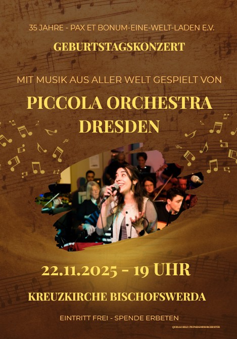 Pax et Bonum Eine WELTLADEN Geburtstagskonzert